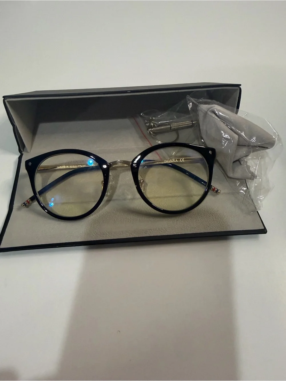 Adonna Gold Reading Glasses with Donna Accent